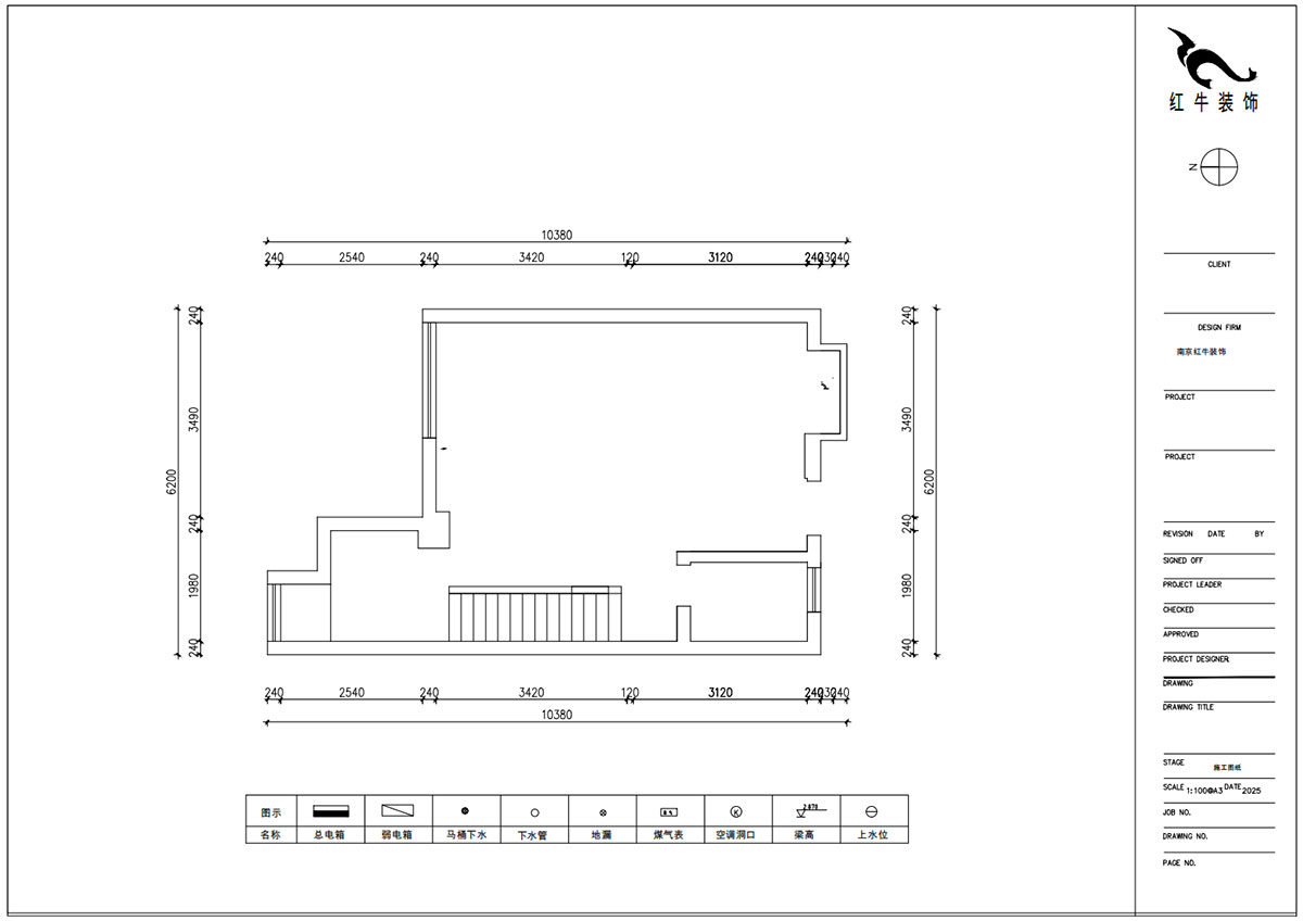 朱明琪|萊茵鉑郡922室-69㎡-原木風(fēng)格|復(fù)式|loft公寓|2室2廳2衛(wèi)|老房裝修|定制家|全包12萬(wàn)|00_01一樓原始結(jié)構(gòu)圖