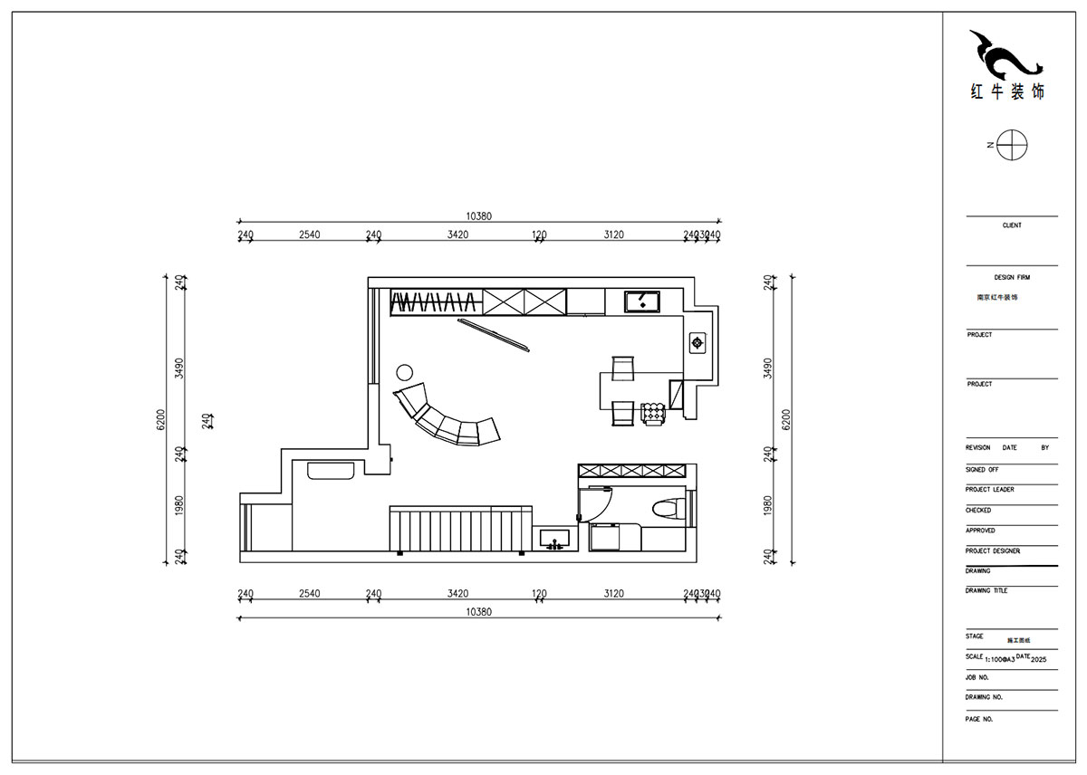 朱明琪|萊茵鉑郡922室-69㎡-原木風(fēng)格|復(fù)式|loft公寓|2室2廳2衛(wèi)|老房裝修|定制家|全包12萬(wàn)|00_02一樓平面設(shè)計(jì)圖