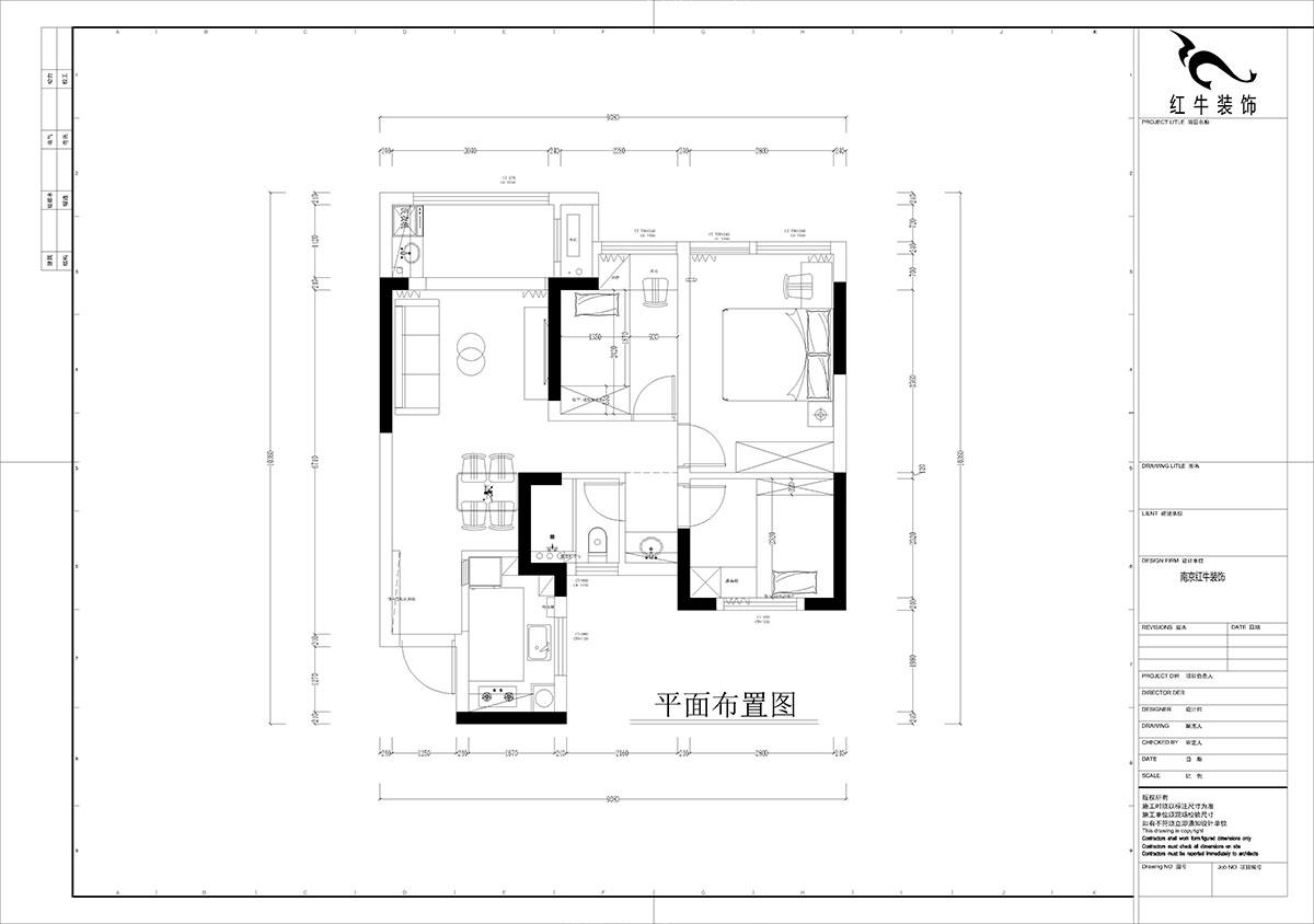 孟憲濤｜江城苑6-2-1704-88㎡-簡(jiǎn)約風(fēng)格｜3室2廳1衛(wèi)｜新房裝修｜定制家｜全包12萬(wàn)｜00_02平面布置圖