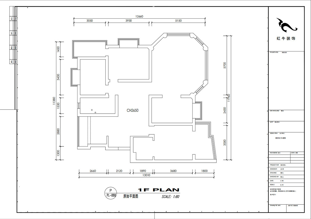 劉小勇|楓丹白露城市花園-30號(hào)樓501室-140㎡-法式中古風(fēng)格|4室2廳2衛(wèi)|老房裝修|定制家|全包21萬|00_01原始結(jié)構(gòu)圖