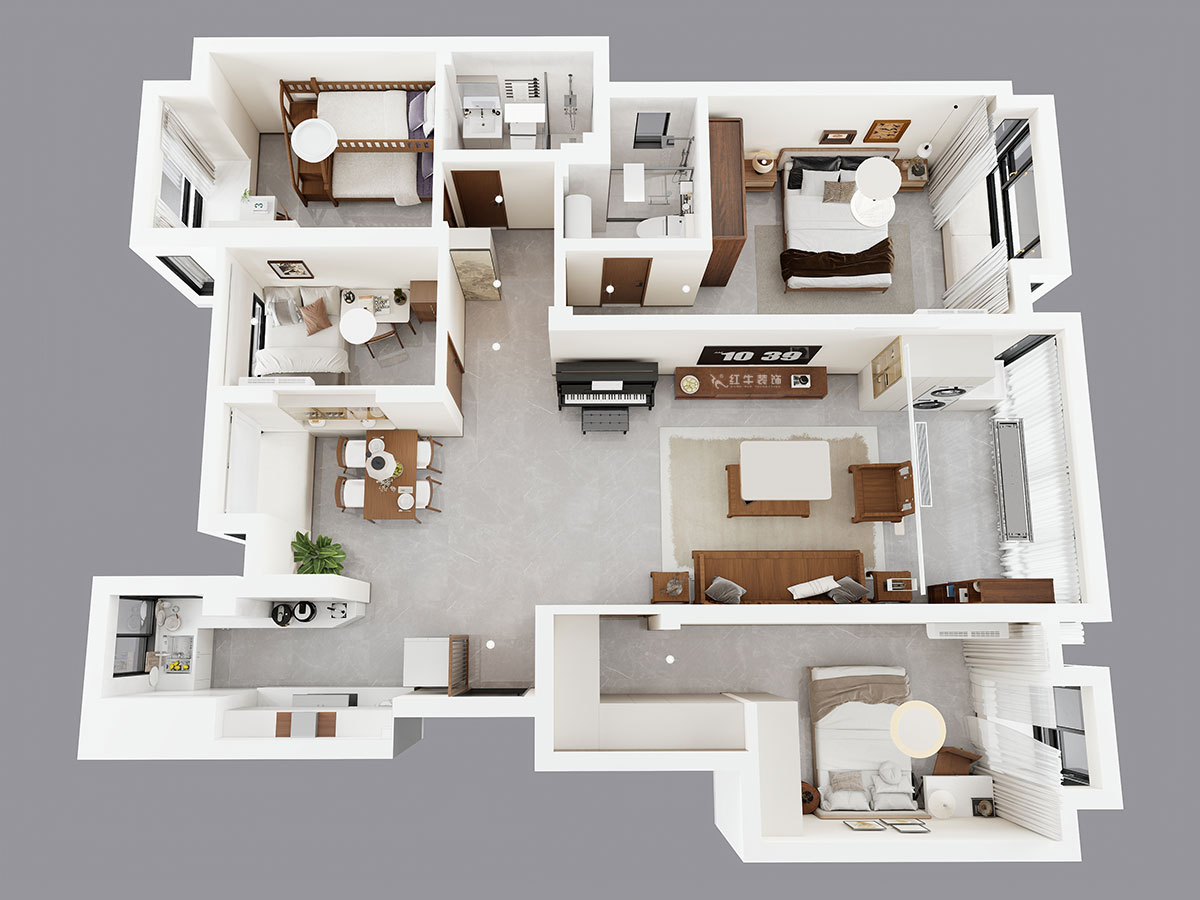 孟憲濤｜高科榮域8-2-303-133㎡-簡(jiǎn)約中式風(fēng)格｜4室2廳2衛(wèi)｜老房裝修｜定制家｜全包17