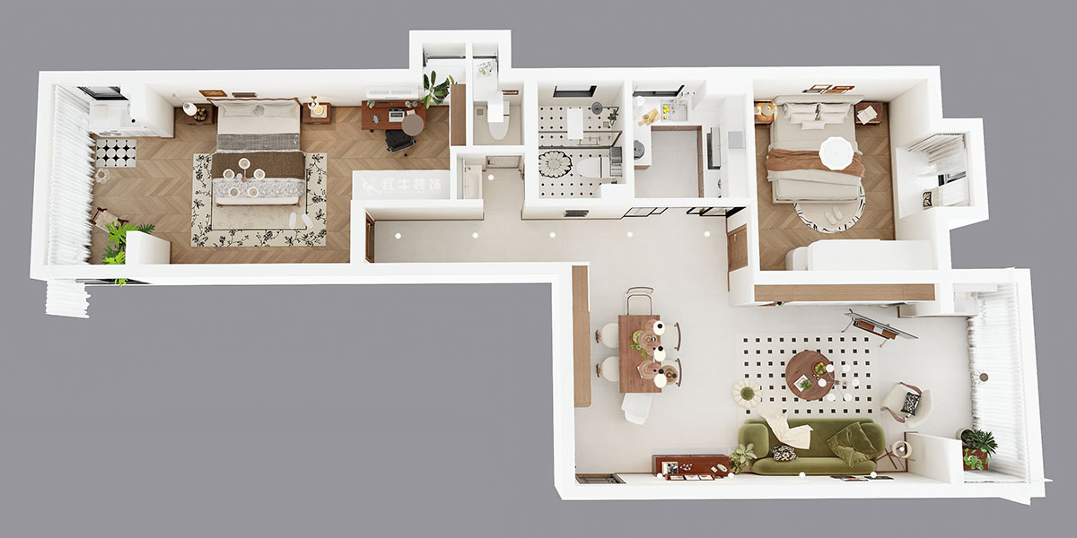 顧娟｜御道嘉庭8-3-612-108㎡-中古風(fēng)｜3室2廳2衛(wèi)｜舊房裝修｜定制家｜全包12