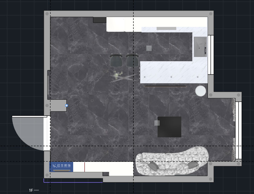 蔣?。ヌ陨郴ǔ?-1705-105㎡-現(xiàn)代簡約風(fēng)格｜2室2廳1衛(wèi)｜老房裝修｜定制家｜全包15萬｜00_05一層平面彩圖