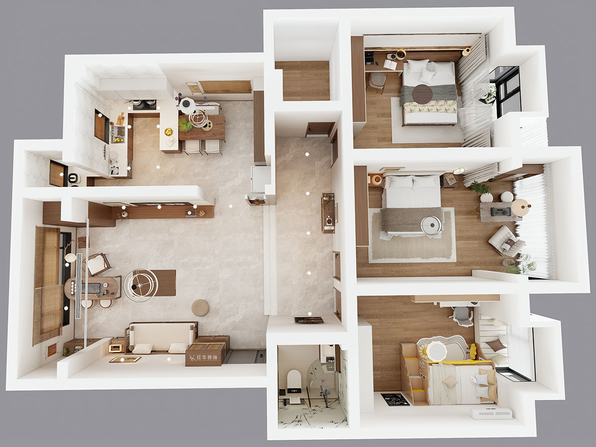 魏明花｜新理想佳園38-603-140㎡-宋氏美學(xué)風(fēng)格｜3室2廳2衛(wèi)｜二手房裝修｜定制家｜全包14