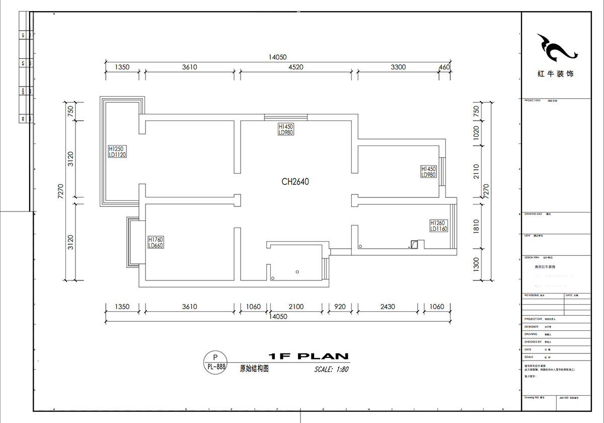 劉小勇｜銀龍花園二期122-108-90㎡-現(xiàn)代簡約風(fēng)格｜3室1廳1衛(wèi)1廚1陽臺(tái)｜老房裝修｜定制家｜全包9萬｜00_01原始結(jié)構(gòu)圖